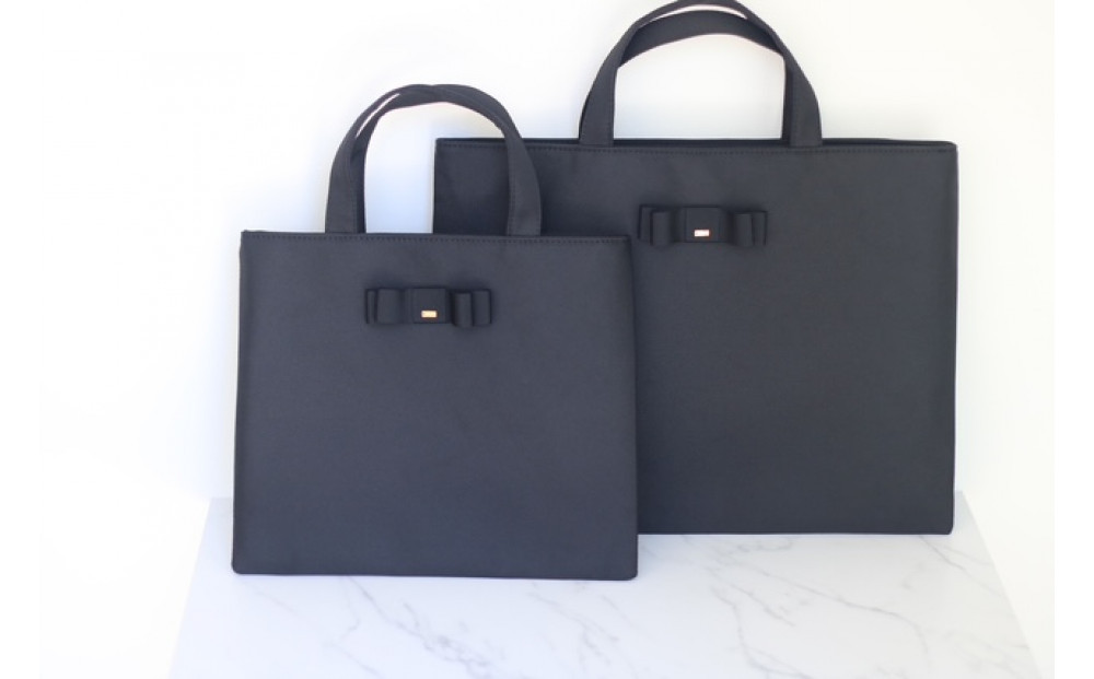 リボントートバッグ　【Sサイズ・ブラック】