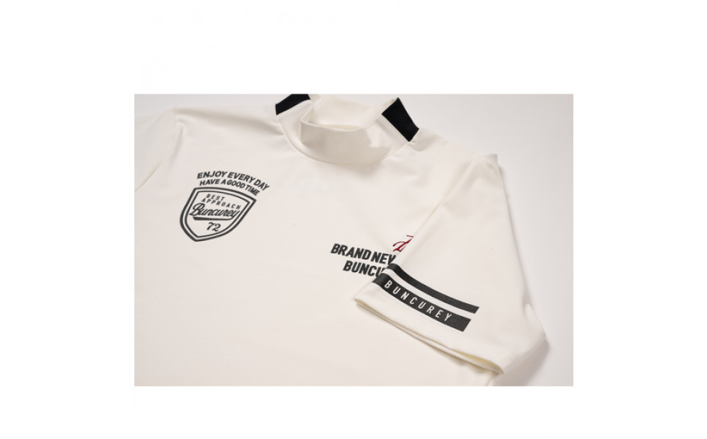 BUNCUREY　ゴルフウェア　半袖モックネック（BM23SS-02-044）グレー／サイズ6