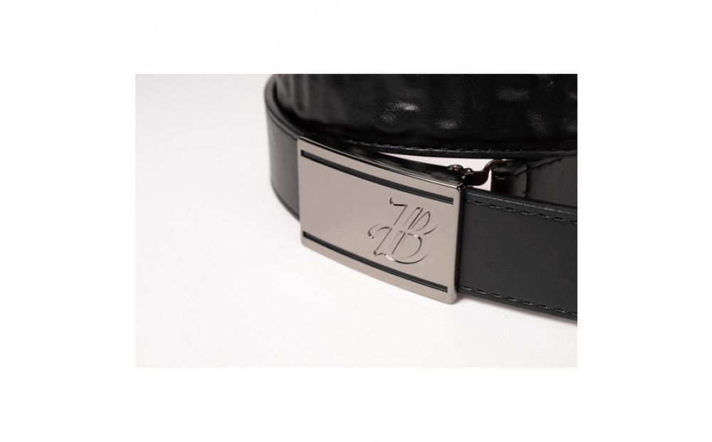 BUNCUREY　ローラーバックルベルト（BM23SS-08-023）〈ブラック〉