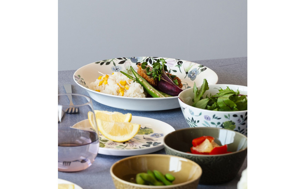 ナルミ アンナエミリア ボウル (クローバーガーデン) 14cm 3点セット 51854-23166P