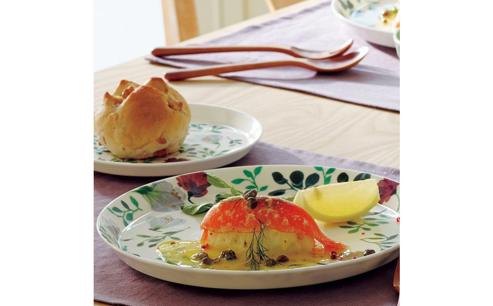 ナルミ アンナエミリア プレート(グランドマザーズブーケ) 24cm 51857-5643P