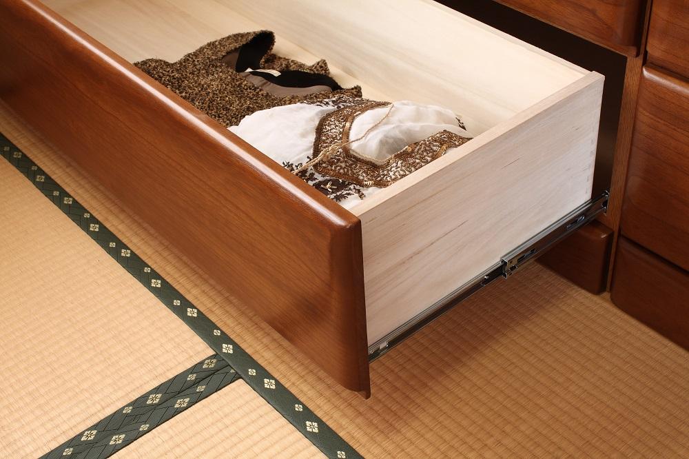 本格収納タンス 【105巾6段】 桐子 356重ね整理 ライト