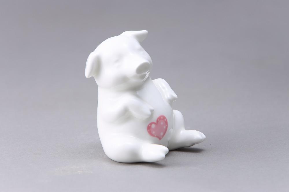 ノリタケの森フィギュア　幸せの子ブタ 立ちぶた　M063　K180