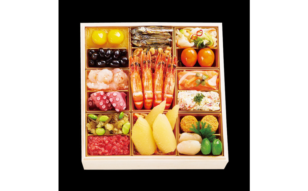 【12/30発送】【大丸・松坂屋厳選おせち　桜花】＜八百彦本店＞和風三段／４人前