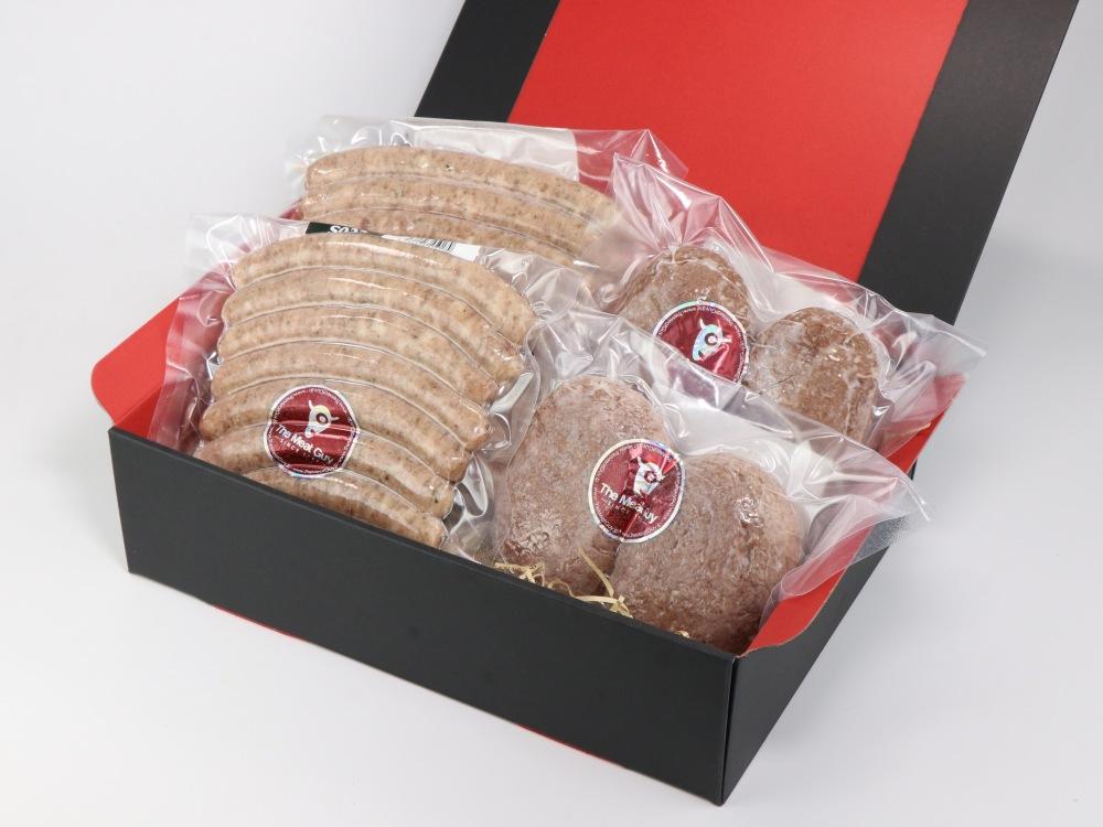 【こだわりの自家製】ミートガイ手作り生ソーセージ(メープル)＆手作りプレーンハンバーグ＆手作りチーズハンバーグセット