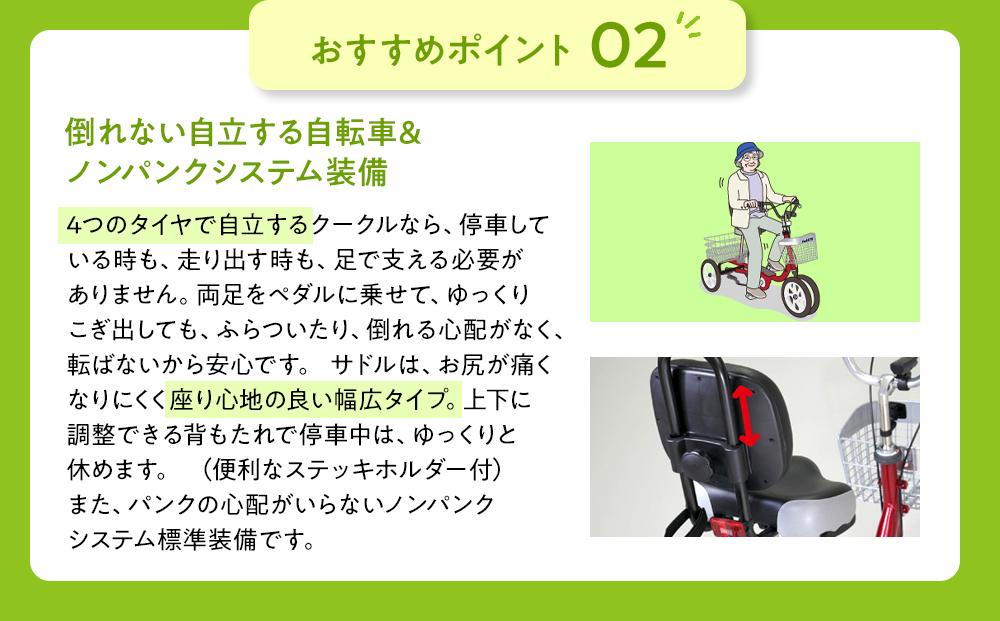 【シルバー】シニアのための安心、安全四輪自転車エアロクークルM2