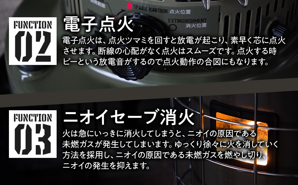 【GEAR MISSION】【トヨトミ】対流形石油ストーブ「KS-GE67(オリーブグリーン)」17～24畳