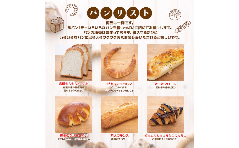 もったいないパンセット 食パン１斤＋パン約10個