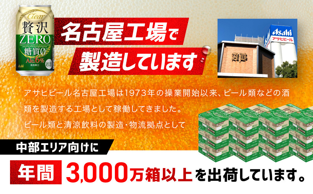 アサヒ　贅沢ゼロ缶　350ml×24本