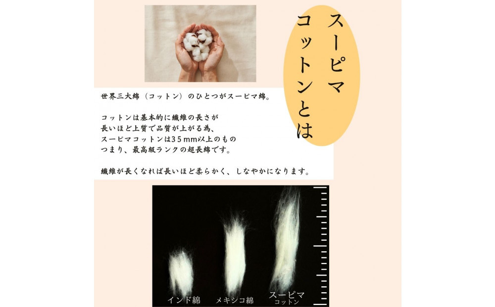 最高級純コットン スーピマコットンのふわとろケット　0.5kg