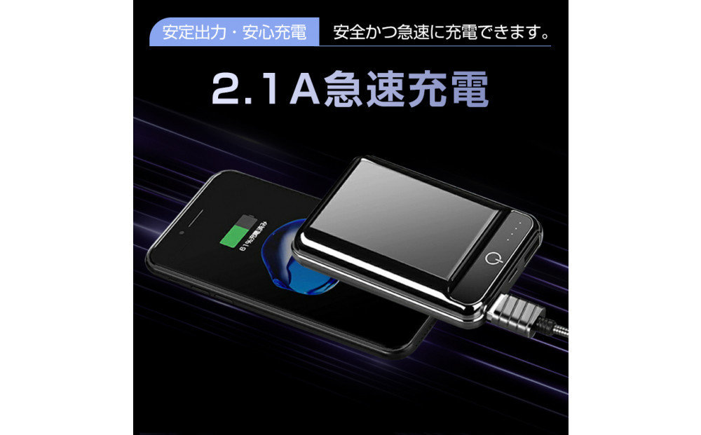 10000mAh 大容量 モバイルバッテリー ＜ローズゴールド＞急速充電 防災電源 2.1A スマホ充電器 小型 軽量 USB2ポート 2台同時充電可能 LED液晶画面 残量表示 携帯充電器 iphoneX 【PL保険加入済み製品・安心】
