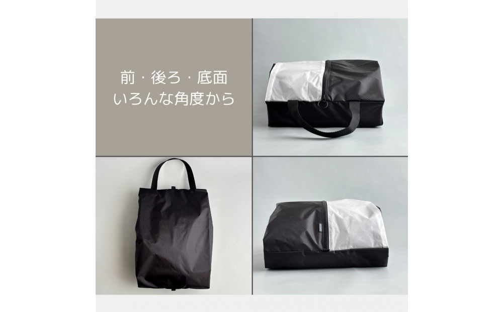 【Lサイズ・白】軽量ナイロン登山靴ケース　　シューズケース　着替えポーチ　旅行用　アウトドア　ショートブーツ