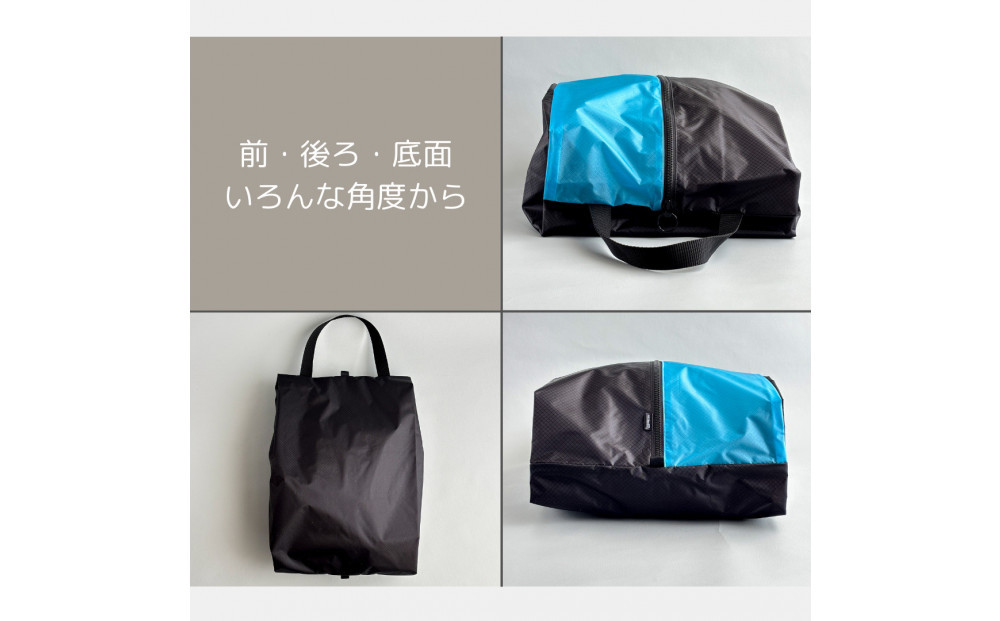【Lサイズ・水色】軽量ナイロン登山靴ケース　　シューズケース　着替えポーチ　旅行用　アウトドア　ショートブーツ