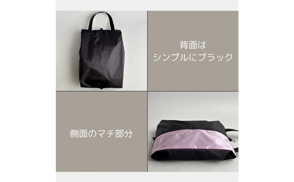 【Mサイズ・ラベンダー】軽量ナイロンシューズケース　着替えポーチ　上靴袋