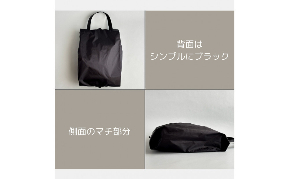 【Mサイズ・黒】軽量ナイロンシューズケース　着替えポーチ　上靴袋