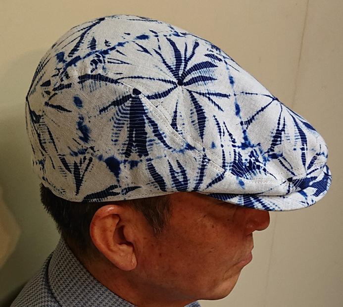 手蜘蛛絞り　ハンチング帽