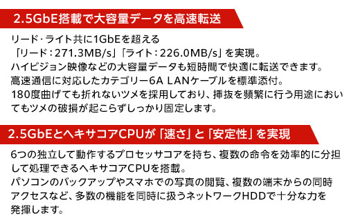 BUFFALO/バッファロー【高速モデル】リンクステーション LS720D ネットワークHDD 2ベイ 16TB/LS720D1602
