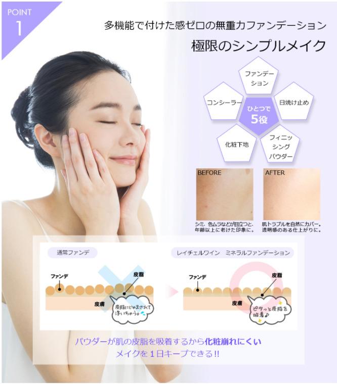 レイチェルワイン　ミネラルファンデーション　トライアルセット　明るい肌色(シャンパン/シフォン)[G]