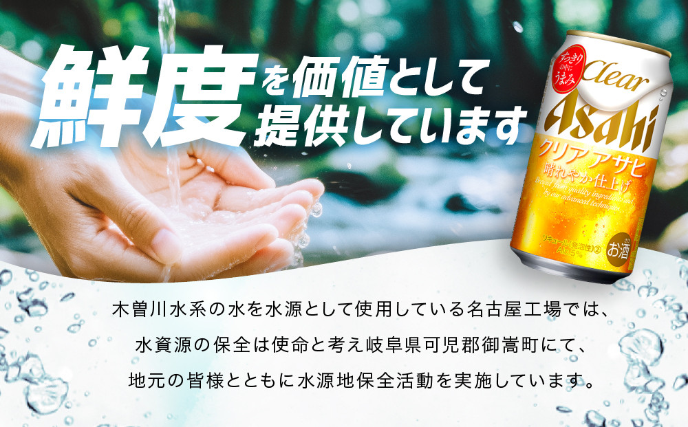 アサヒ　クリアアサヒ缶　350ml×24本