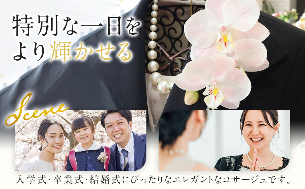 胡蝶蘭コサージュ ピンク 入学式 卒業式 謝恩会 入園式 パーティ