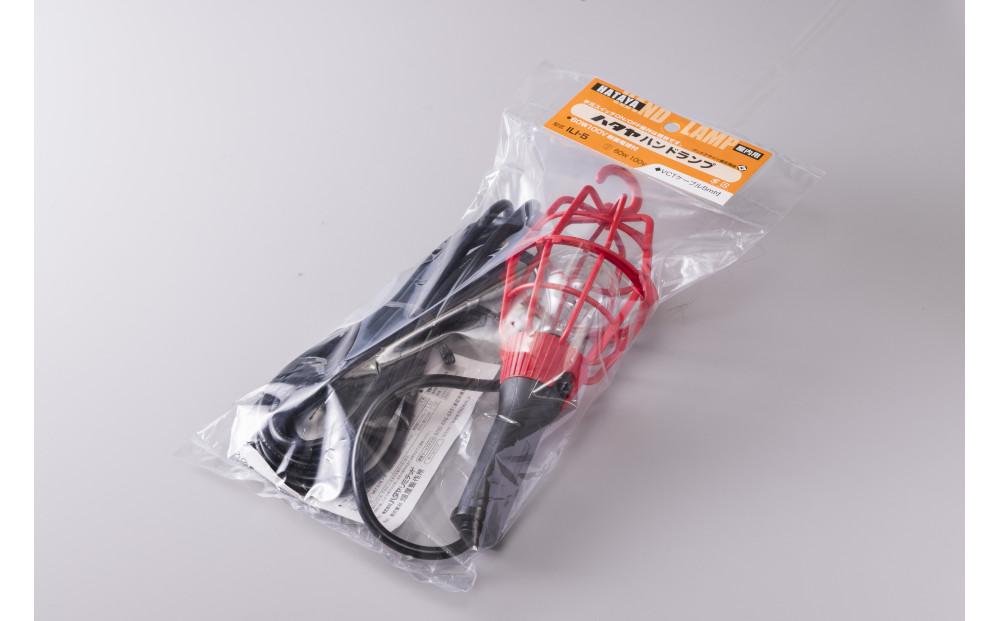 屋内用60W耐震電球付ホームハンドランプ ILI-5＜レッド＞