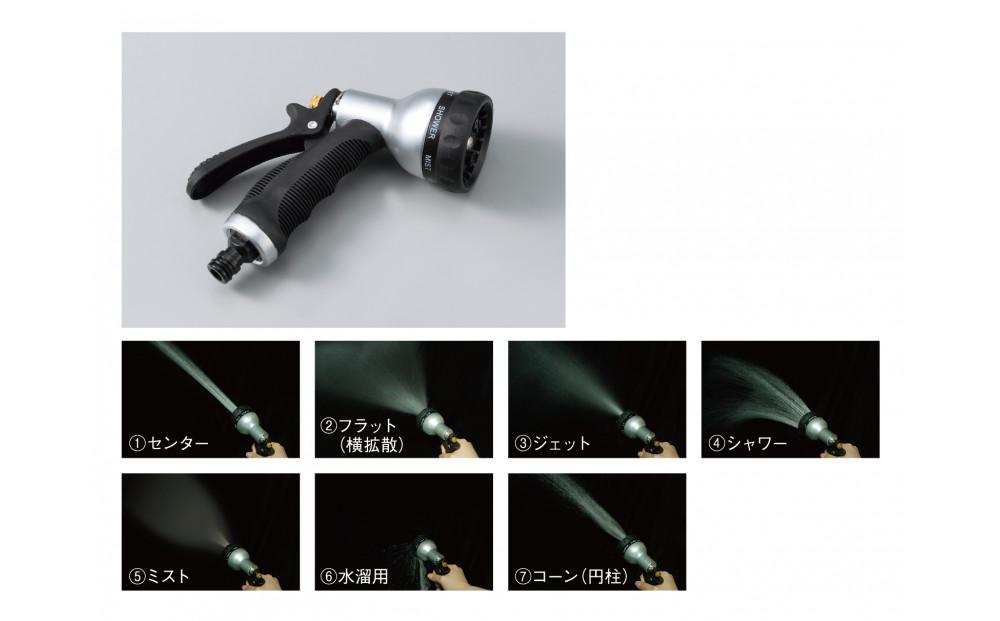 オールステンレス蛇腹ホースリール　20ｍ レバーノズル付 SSA-２０J