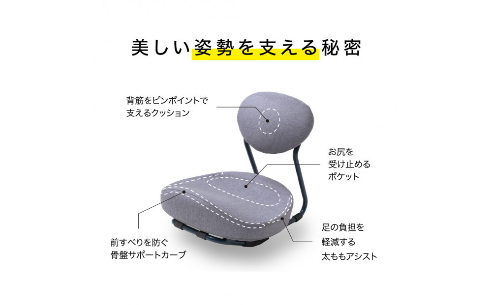 Re STReTCH　開脚チェア 【グレー】