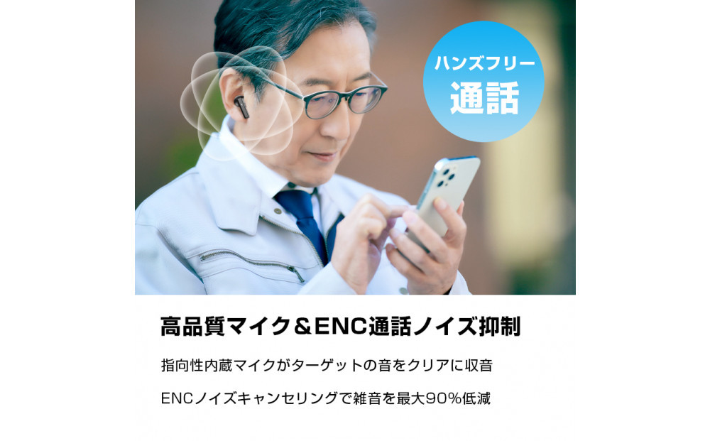 ワイヤレスイヤホン型集音器 ＜ブラック＞音を大きくする 5段階音量 音声拡聴器 Bluetooth 5.4 カナル型 遅延ゼロ TWSワイヤレスヘッドセット 2025年 新発売 ANC+ENC ノイズキャンセリング クリア通話 ハンズフリー通話 USB充電 90日安心保証付き 【PL保険加入済み製品・安心】