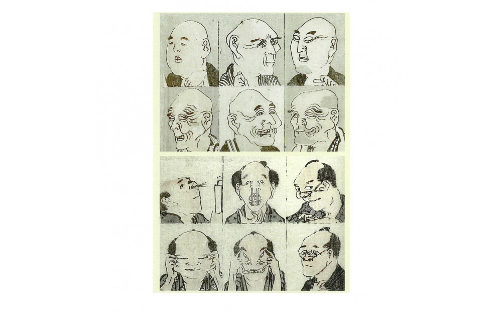 オリジナル【北斎漫画シール】4点セット／名古屋刀剣博物館