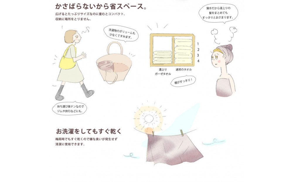 ガーゼフェイスタオル　2枚セット　（そら色）