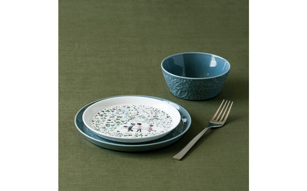 ナルミ アンナエミリア プレート(ブルー) 19cm 41612-5949