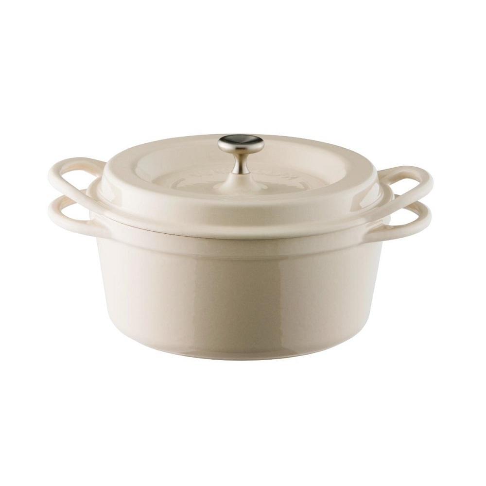 バーミキュラ オーブンポットラウンド18cm（ナチュラルベージュ） | 鍋 なべ 調理器具 VERMICULAR エナメル加工 キッチン用品 高級感 おしゃれ 人気 おすすめ 無水調理 焼き料理 グリル料理 朝食 卵料理 パン料理 ヘルシー 長持ち ギフト プレゼント 送料無料