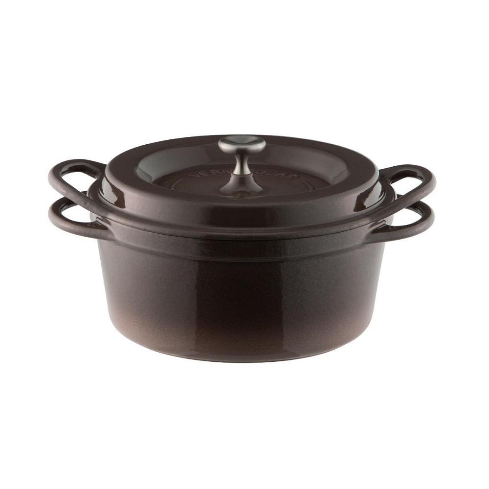 バーミキュラ オーブンポットラウンド18cm（パールブラウン） | 鍋 なべ 調理器具 VERMICULAR エナメル加工 キッチン用品 高級感 おしゃれ 人気 おすすめ 無水調理 焼き料理 グリル料理 朝食 卵料理 パン料理 ヘルシー 長持ち ギフト プレゼント 送料無料