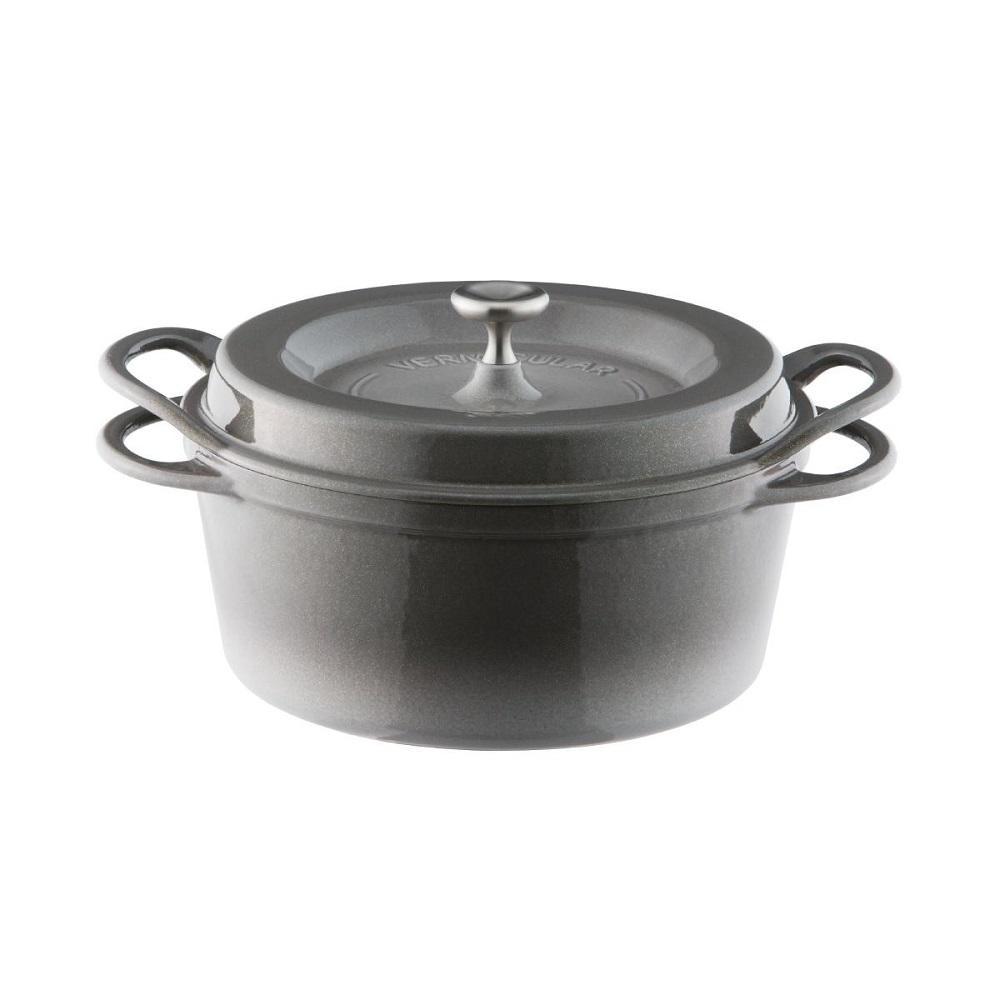 バーミキュラ オーブンポットラウンド22cm（パールグレー） | 鍋 なべ 調理器具 VERMICULAR エナメル加工 キッチン用品 高級感 おしゃれ 人気 おすすめ 無水調理 焼き料理 グリル料理 朝食 卵料理 パン料理 ヘルシー 長持ち ギフト プレゼント 送料無料