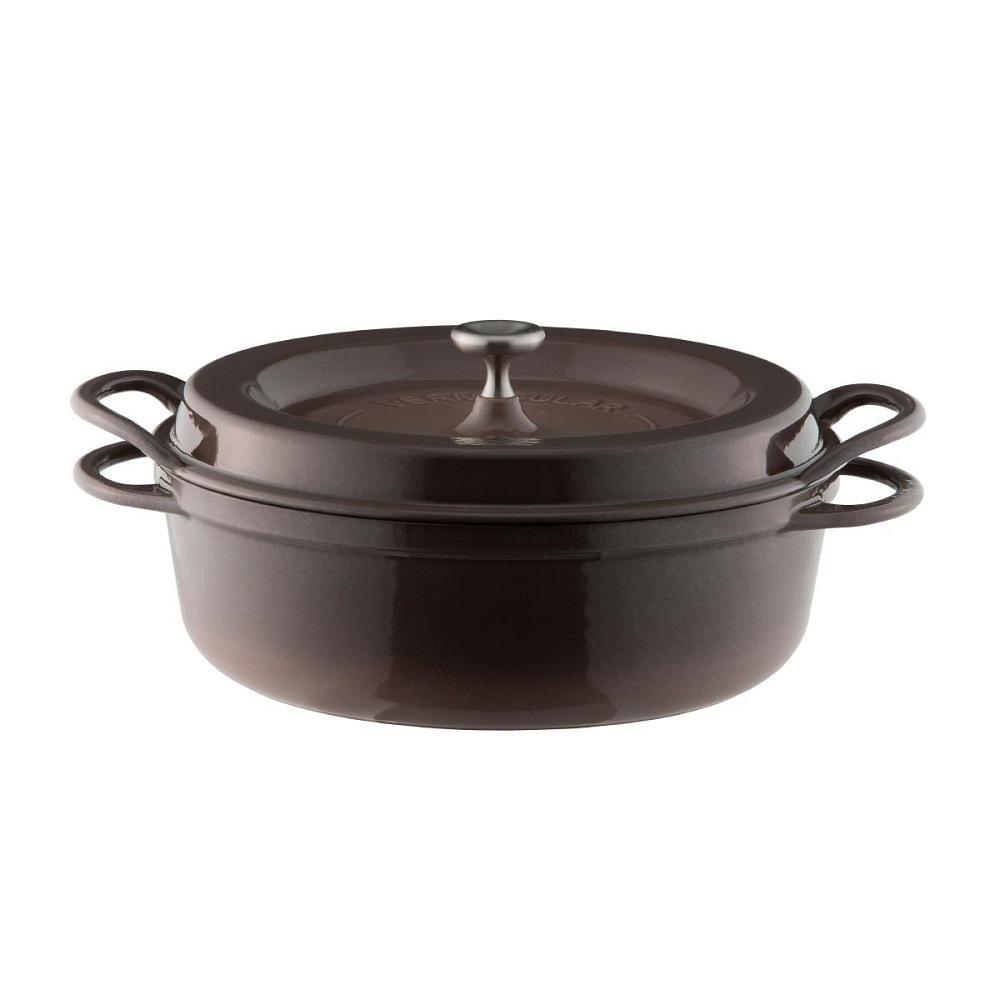 バーミキュラ オーブンポットラウンド26cm 　SUKIYAKI（パールブラウン） | 鍋 なべ 調理器具 VERMICULAR エナメル加工 キッチン用品 すき焼き鍋 高級感 おしゃれ 人気 おすすめ 無水調理 焼き料理 グリル料理 朝食 卵料理 パン料理 ヘルシー 長持ち ギフト プレゼント 送料無料