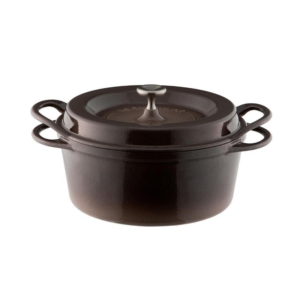 バーミキュラ オーブンポットラウンド22cm（パールブラウン） | 鍋 なべ 調理器具 VERMICULAR エナメル加工 キッチン用品 高級感 おしゃれ 人気 おすすめ 無水調理 焼き料理 グリル料理 朝食 卵料理 パン料理 ヘルシー 長持ち ギフト プレゼント 送料無料