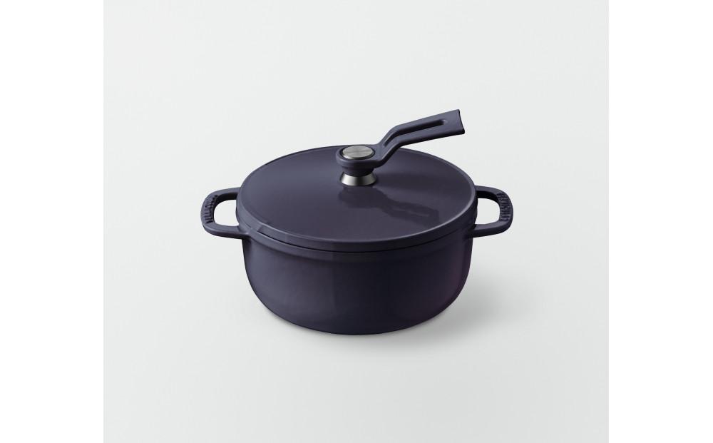 オーブンポット2 MINI 14cm【オーシャンネイビー】（セルフスタンディングリッド） | 鍋 なべ ホーロー鍋 調理器具 キッチン用品 バーミキュラ VERMICULAR ガス火 ガス IH IH対応 エナメル加工 高級感 おしゃれ 無水調理 煮込み 蒸し 焼き 長持ち ギフト プレゼント 人気 おすすめ 送料無料