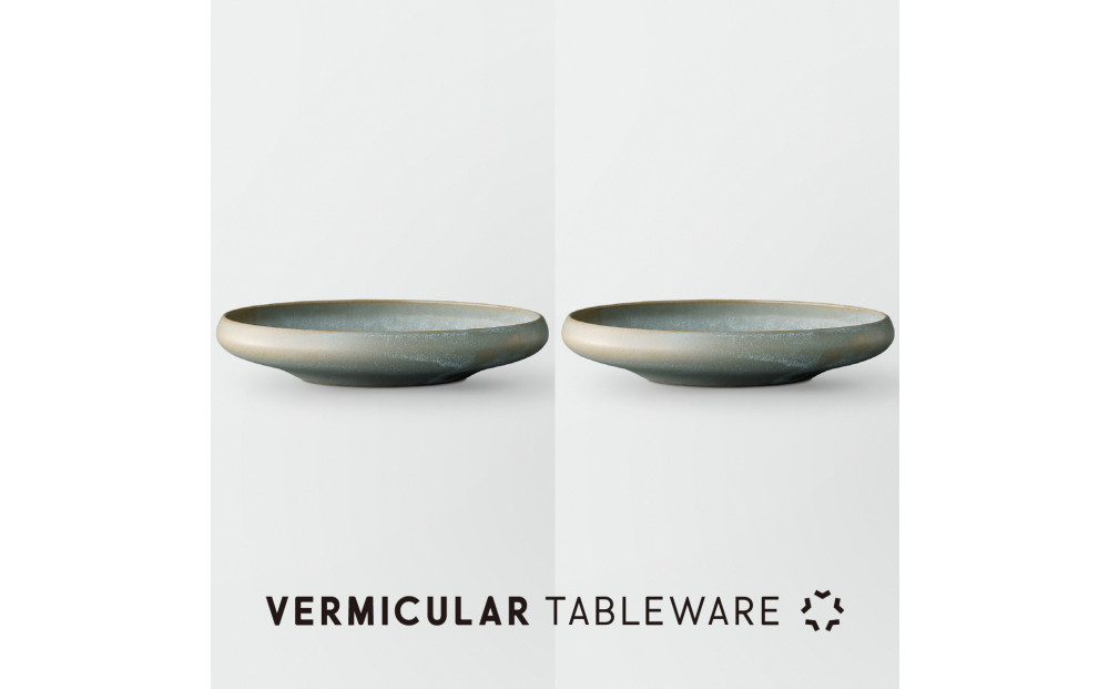 Tableware Shallow Bowl Curveペアセット21cm 霞