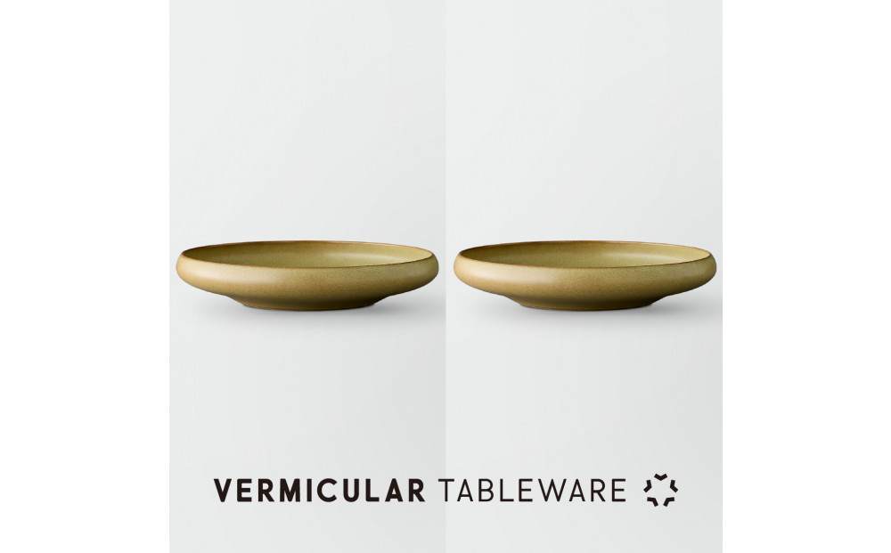 Tableware Shallow Bowl Curveペアセット21cm 鶯: 名古屋市ANAの