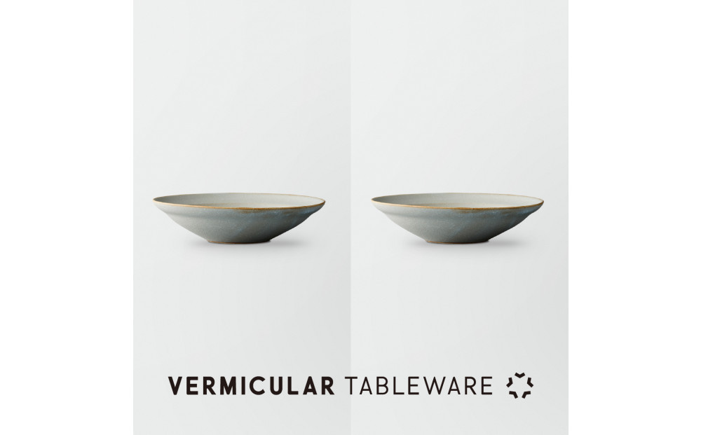 Tableware Shallow Bowl Rimペアセット18cm 霞