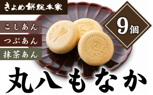 【３種の賑やかな味わい】丸八もなか9個入 和菓子