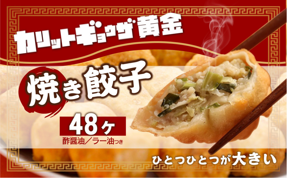 カリットギョウザ 焼き餃子 冷凍48個　ジューシー ひとつひとつが大きい