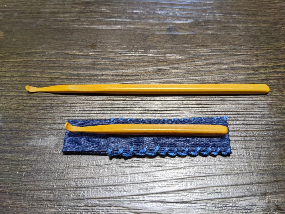 つげ櫛の櫛留商店　本つげ材耳かき（大小セット）