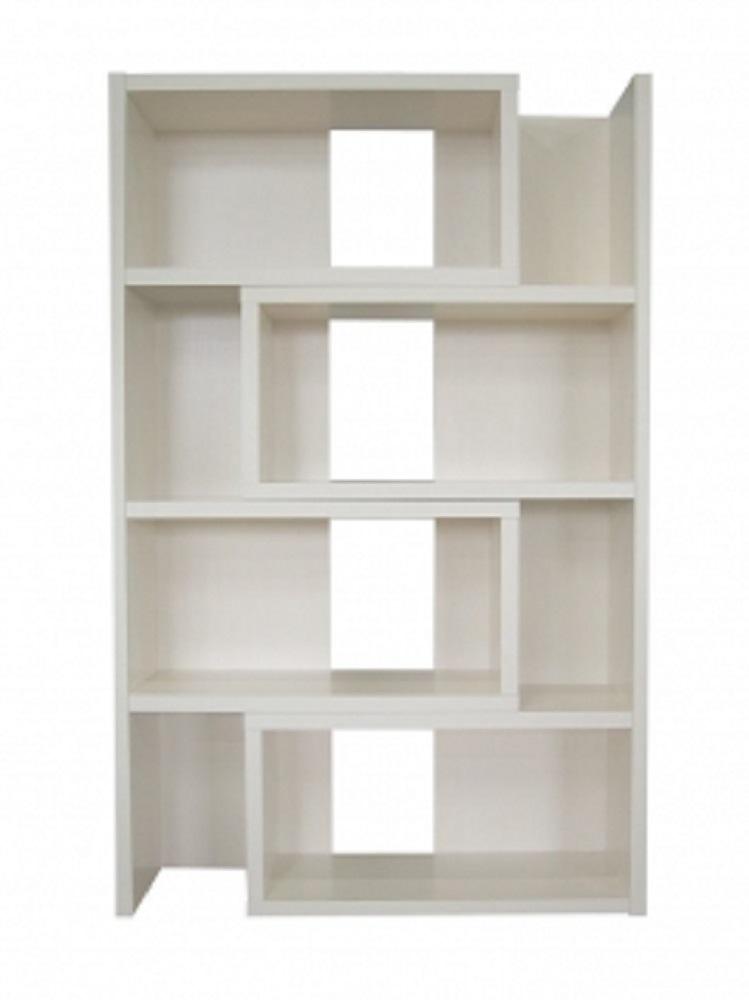 【ホワイト】伸縮自在オープンラック 【75～139巾4段】フラップ 75Ｈ