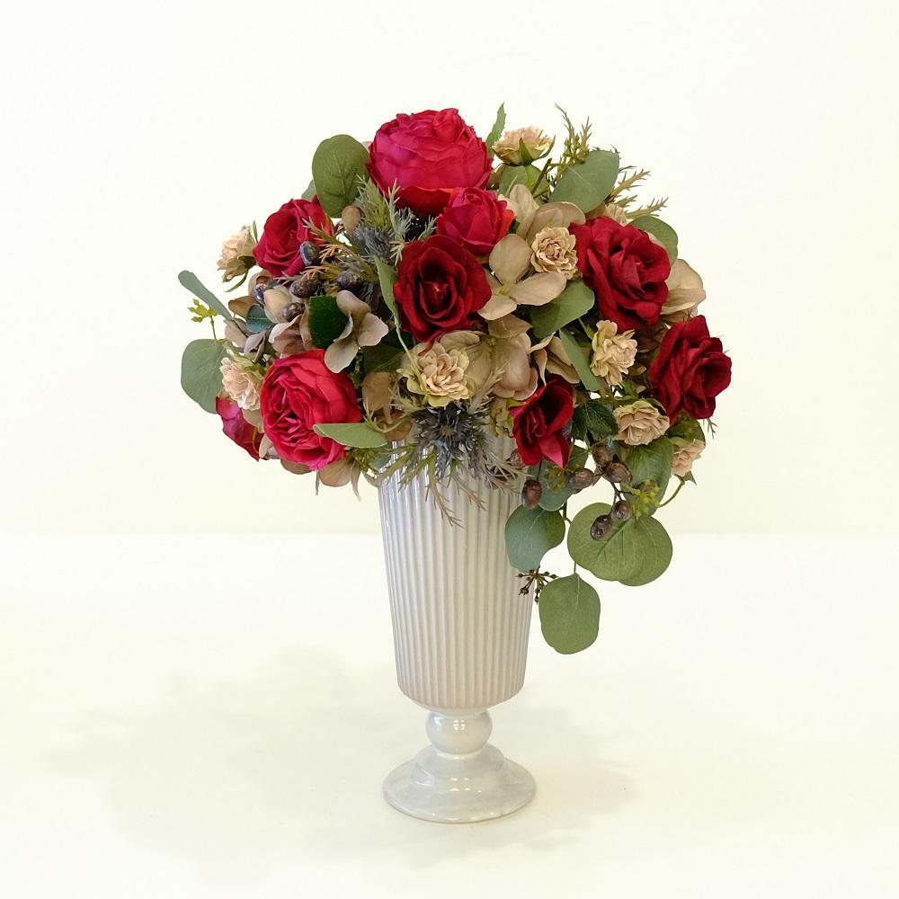 アーティフィシャルフラワー　アレンジメント～アンティークカラー（コンポートタイプ）～