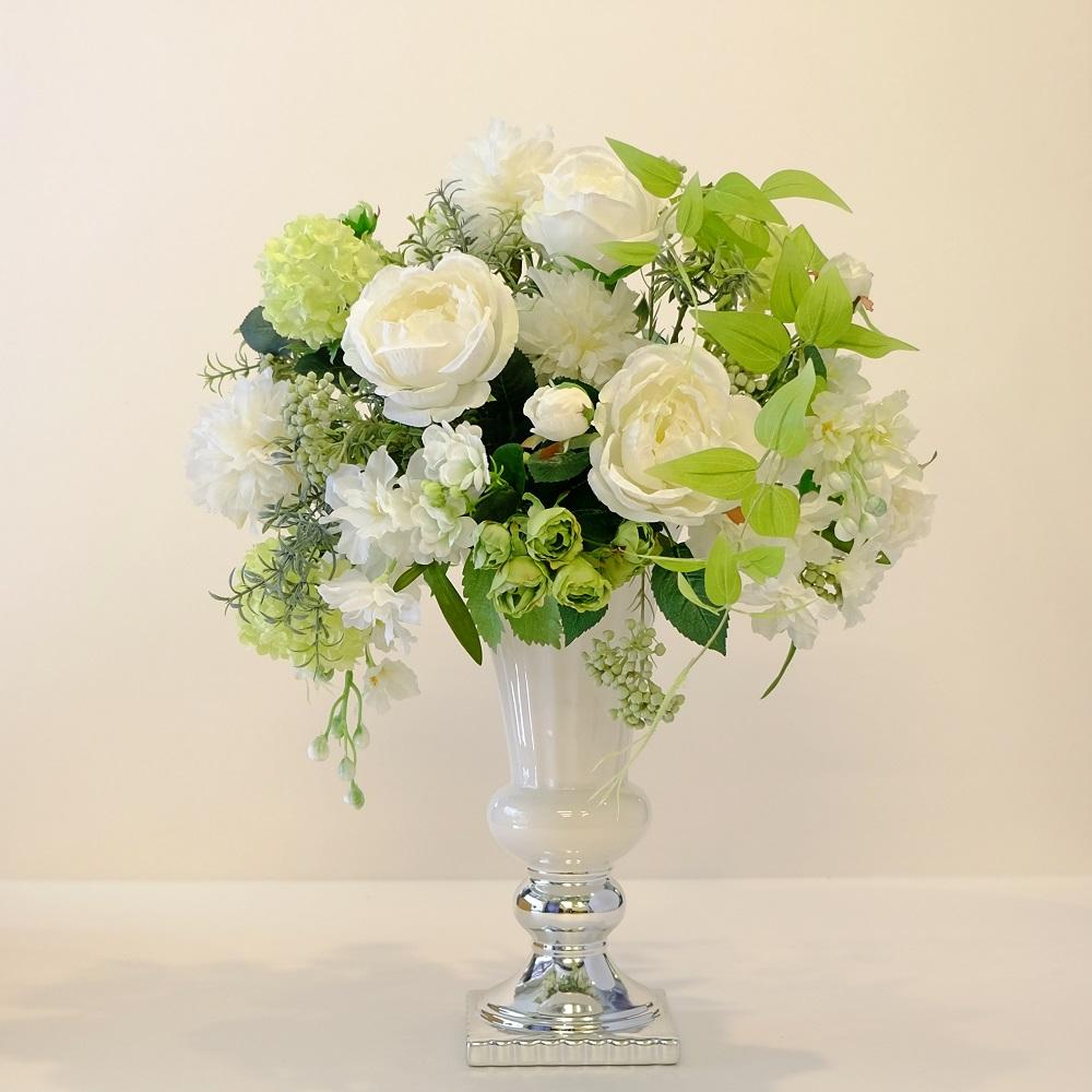 アーティフィシャルフラワー　アレンジメント～アンティークカラー（ノーブルホワイト）～