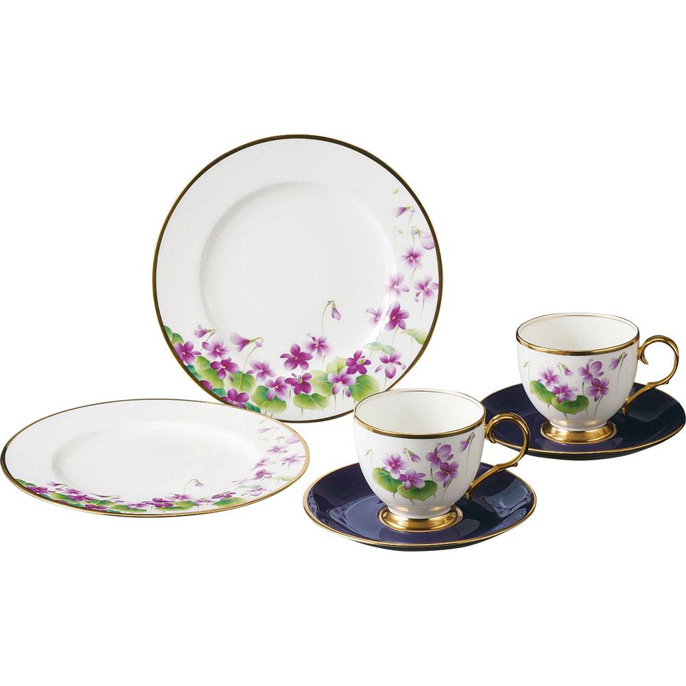 ノリタケ「すみれ」ティータイムペアセット T773/TP1034
