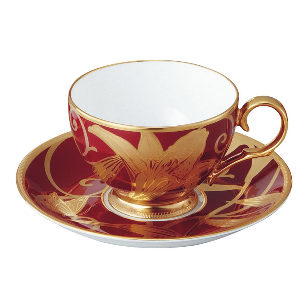 ノリタケ「花金彩百合」ティー・コーヒー碗皿（1客） 4697-1J/T50787