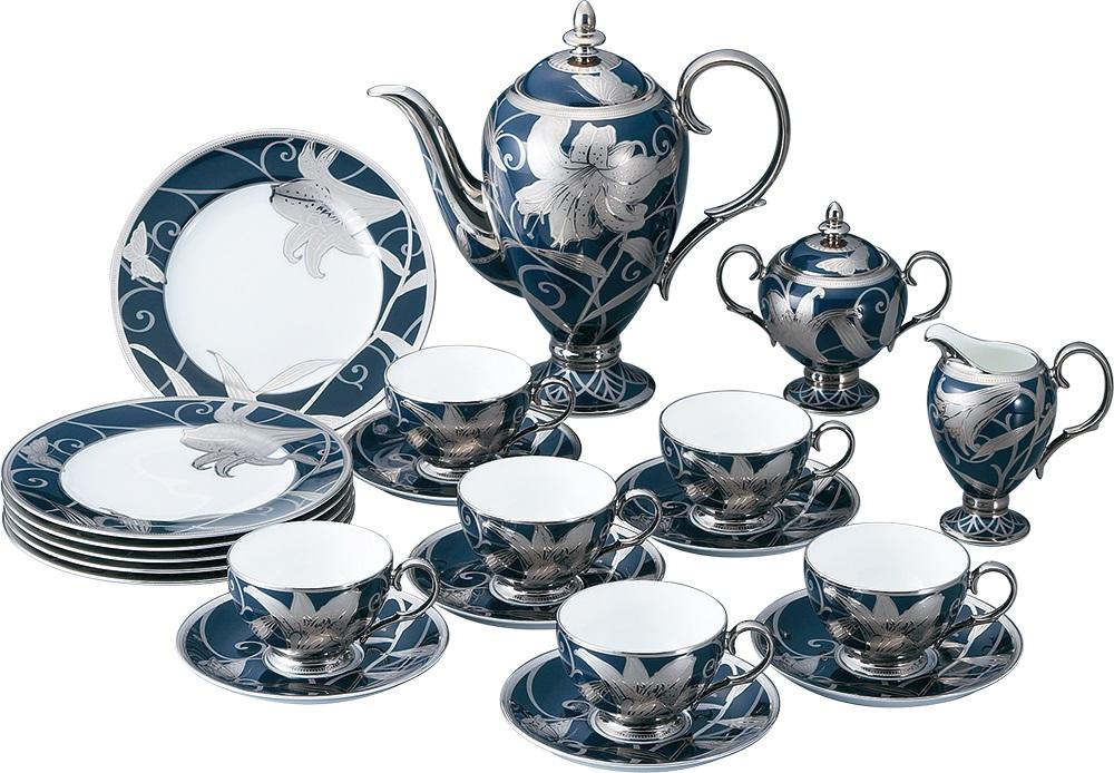 花銀彩百合/23PC ティーセット　4697J/T23