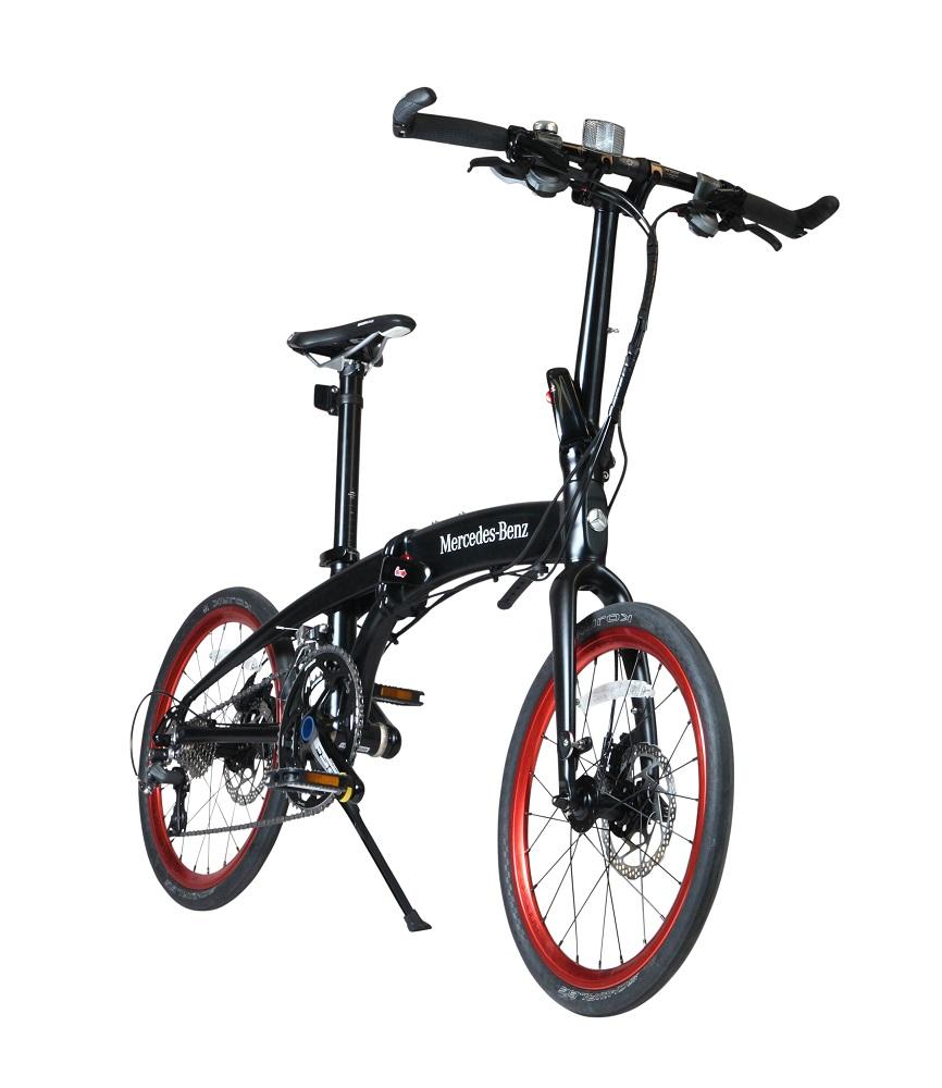 防災対応　メルセデスベンツ ノンパンク折りたたみ自転車２０型＜ブラック＞